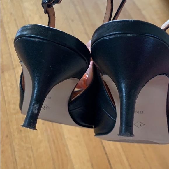 Slingback kitten heel black pointed toe sz8 - Picture 4 of 7